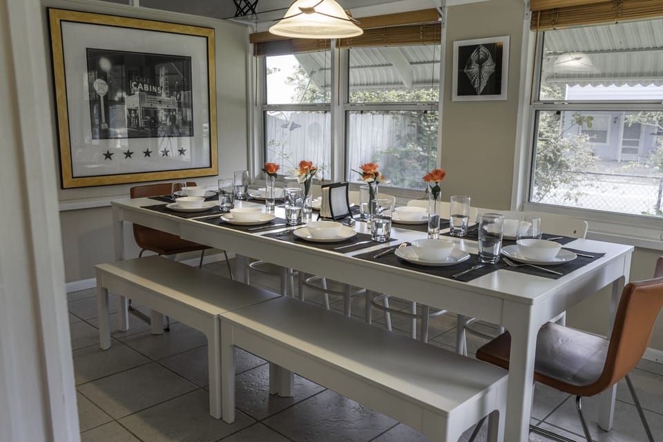 Bright Dining Room seats up to 10 for breaking bread with family and friend