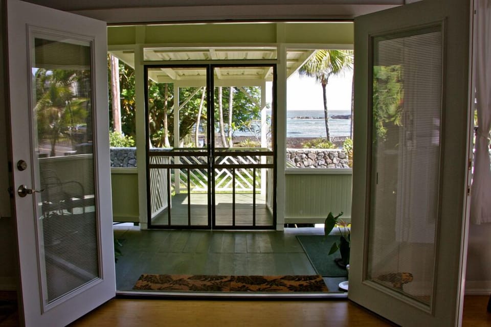 Ocean and pond view from the front porch, great swimming and snorkeling!