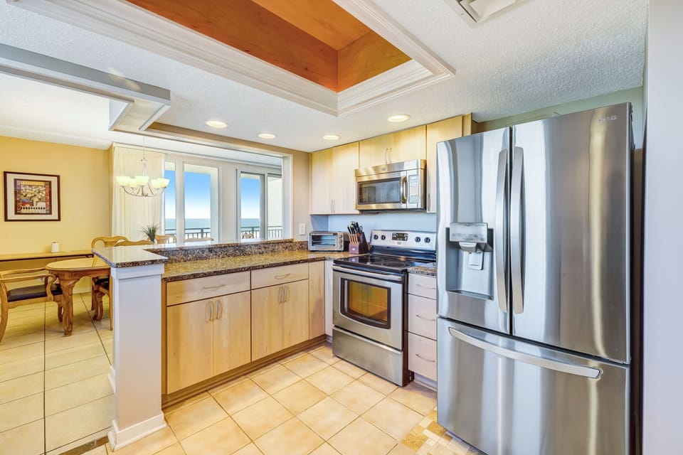 Kitchen with views