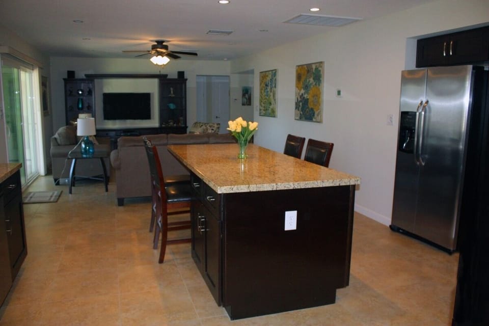 kitchen & family room