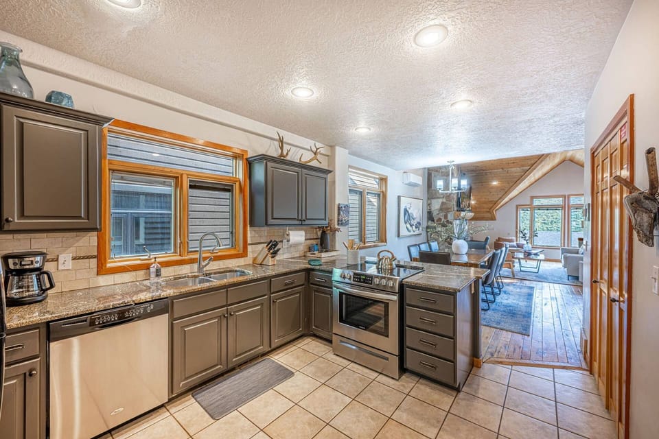 Kitchen with ample counter space for meal prep
