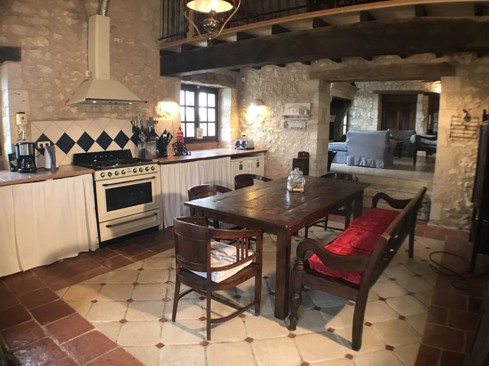 Beautiful open kitchen joined with summer and winter salons