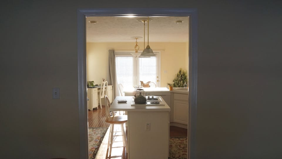 Kitchen view from dining room.