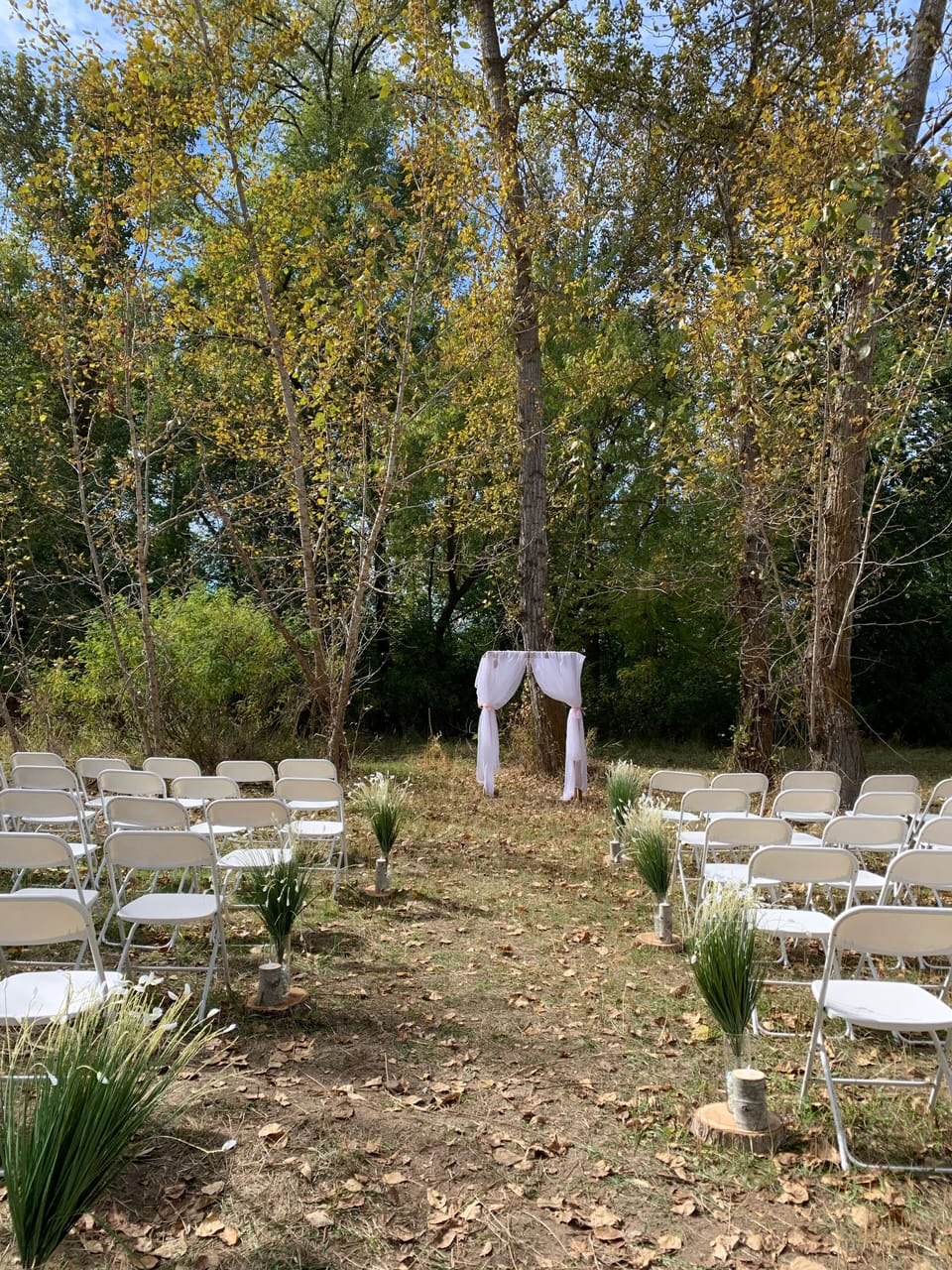 Outdoor banquet area