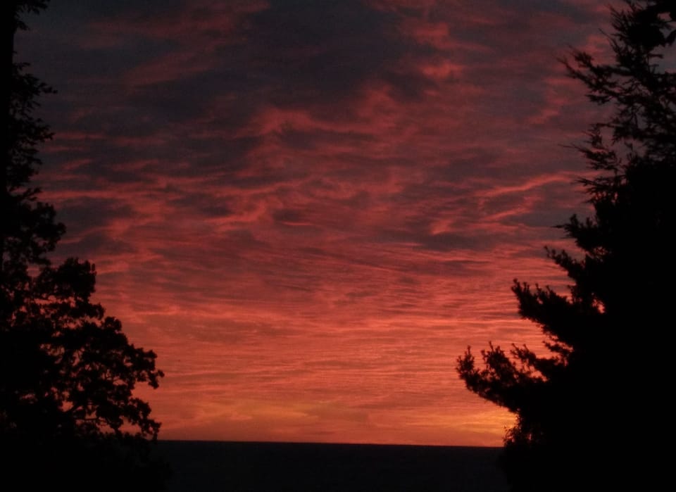 Sunset from the living room
