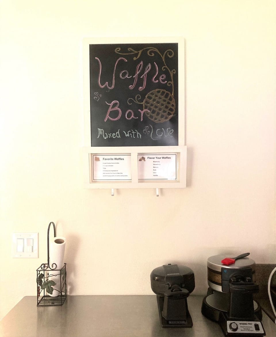 Plenty of linens, kitchen supplies and even had a waffle bar set up!" - Julie