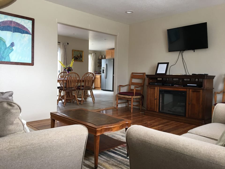 Living room, dining room and kitchen open concept...