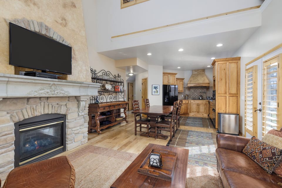 Main level. Spacious open design connects living room, dining room and kitchen.