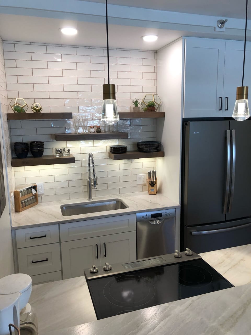 Nicely stocked kitchen