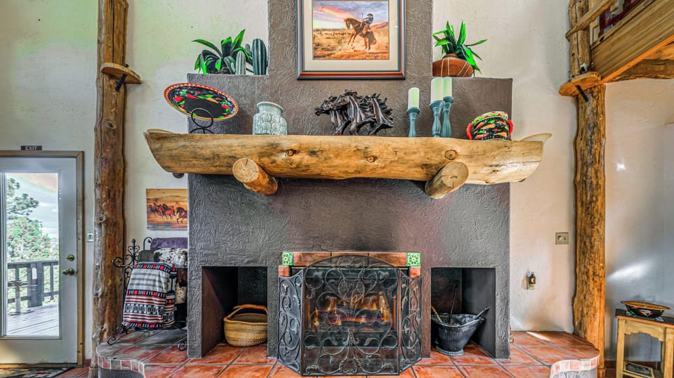 Fireplace in living room