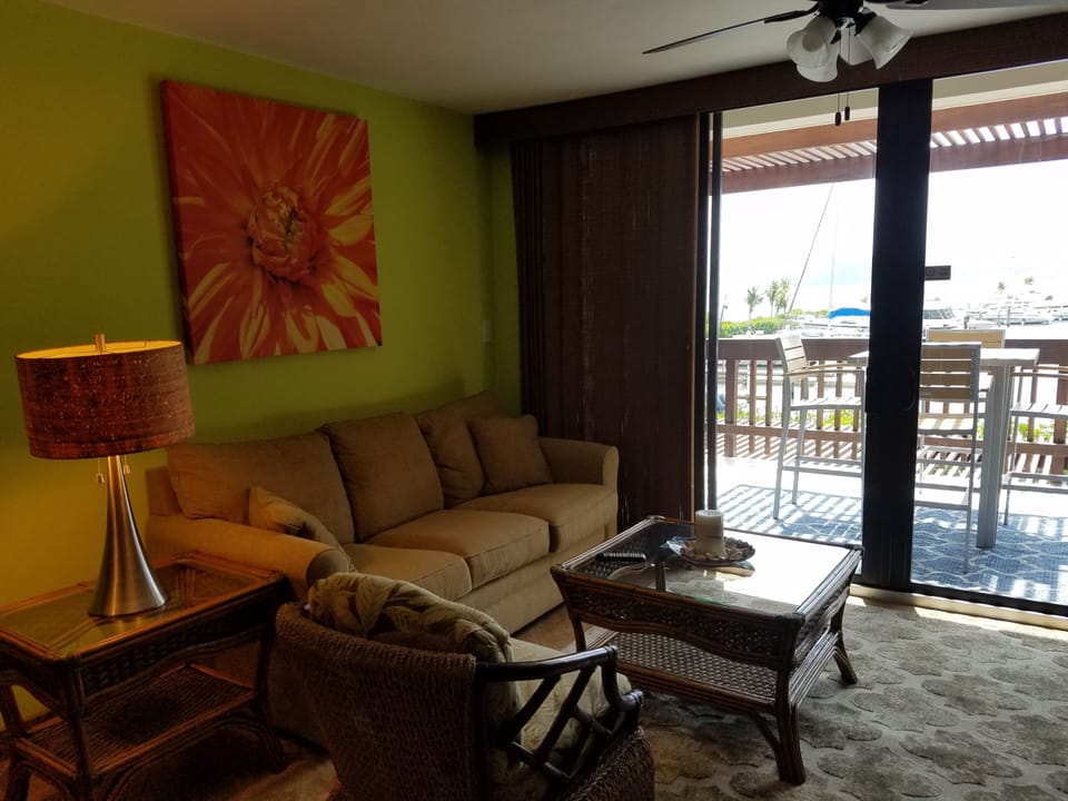 Living area with Queen Sofa Sleeper