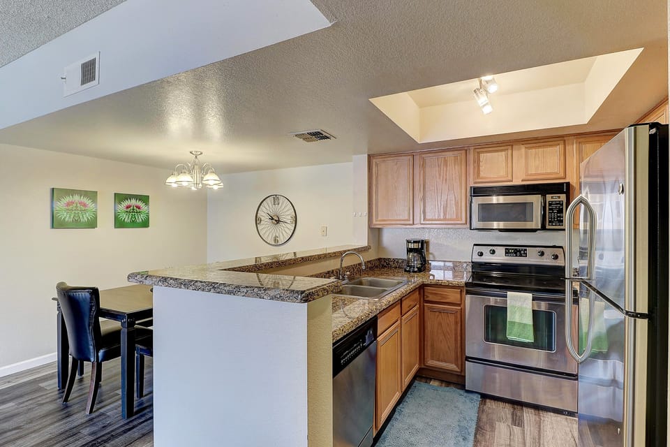 Fully stocked kitchen 