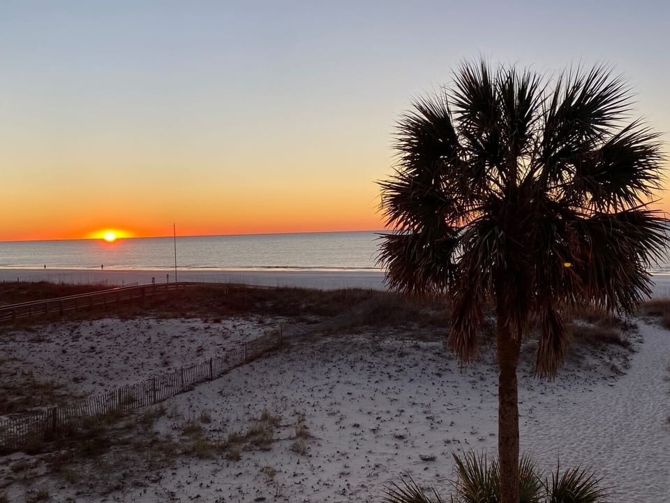 Sunrise from the balcony.