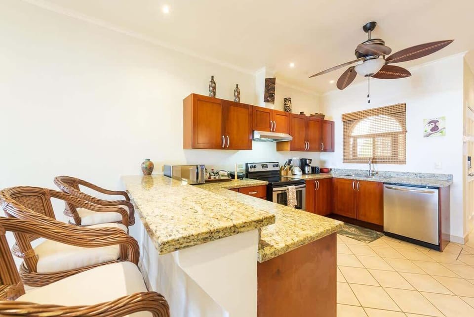 Fully stocked gourmet kitchen