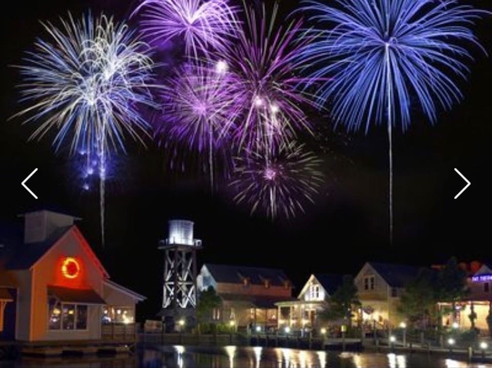 Enjoy the fireworks over. Baytowne.  We have the best view from the back porch!!