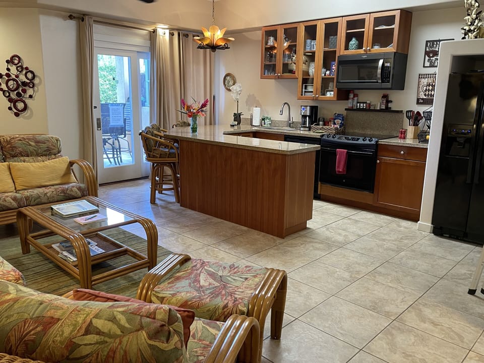 Kitchen and living room