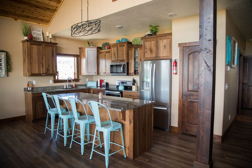 Large kitchen fully stocked 