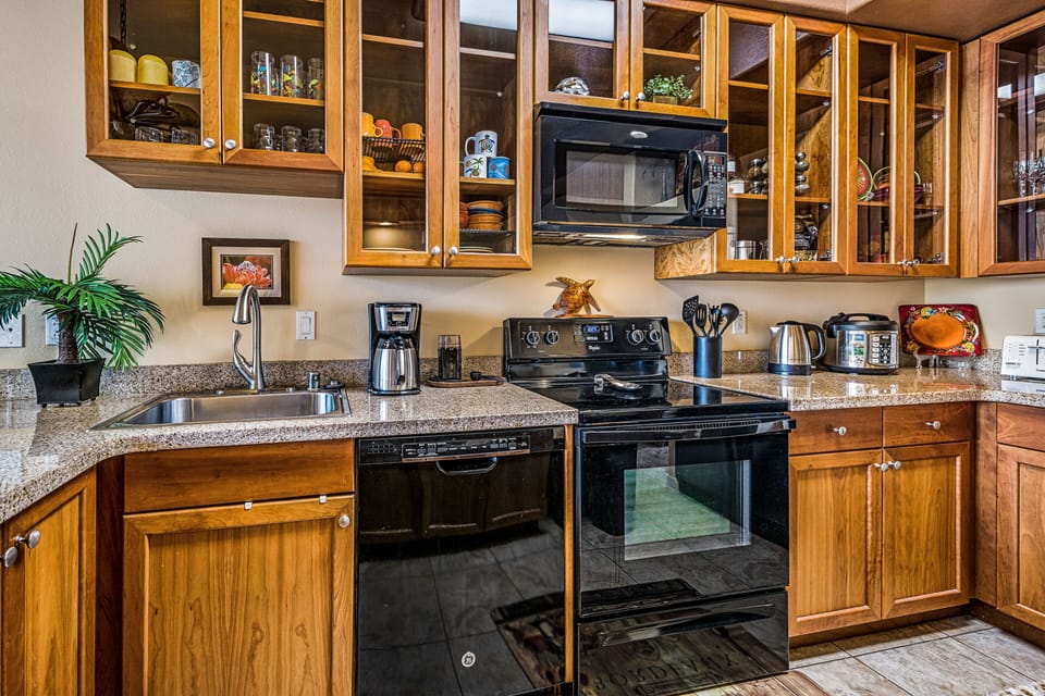 Modern appliances in the kitchen