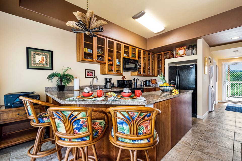 Breakfast bar in the kitchen