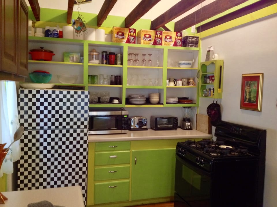Colorful & whimsical, fully stocked and updated kitchen