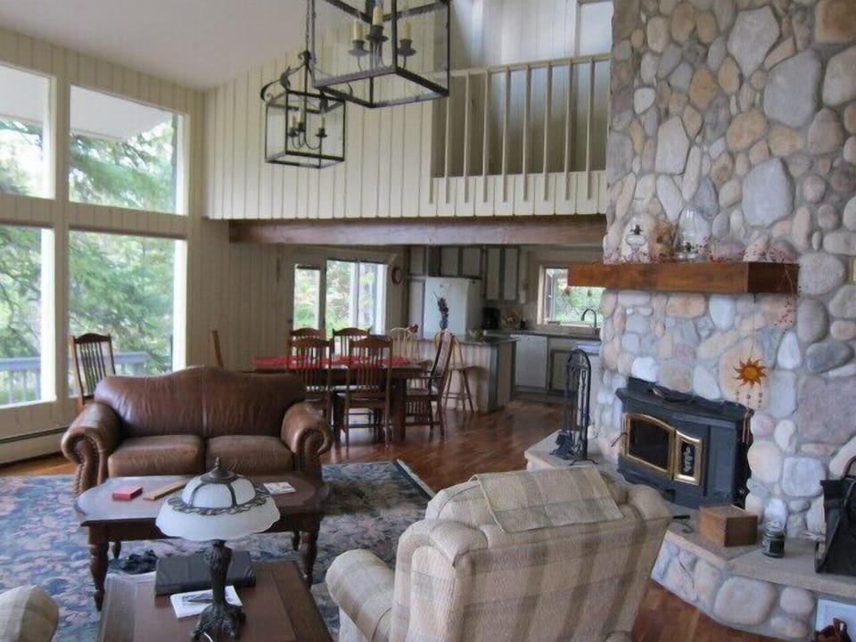 Family room and kitchen