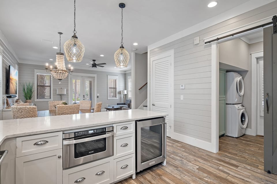Sip N' Sea - Seacrest - First Floor - Kitchen and Open Living/Dining Area