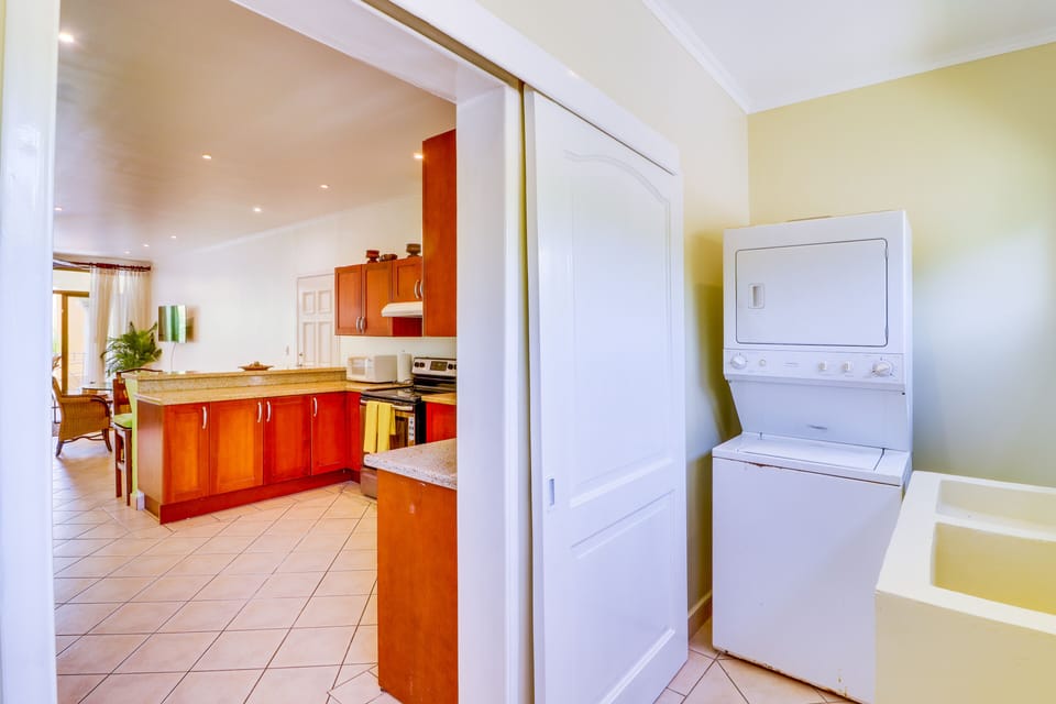 A washer and dryer are included in this home for your use and convenience
