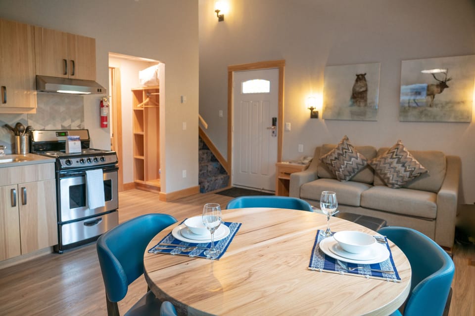 Share meals and laughs at the dining table.
