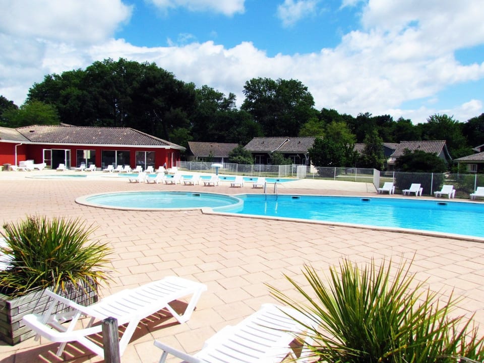 Dive into the gorgeous outdoor pool after a hot summer's day.