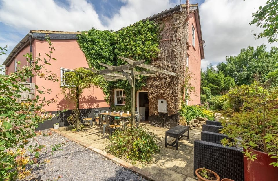 Private enclosed garden and patio with hot tub
