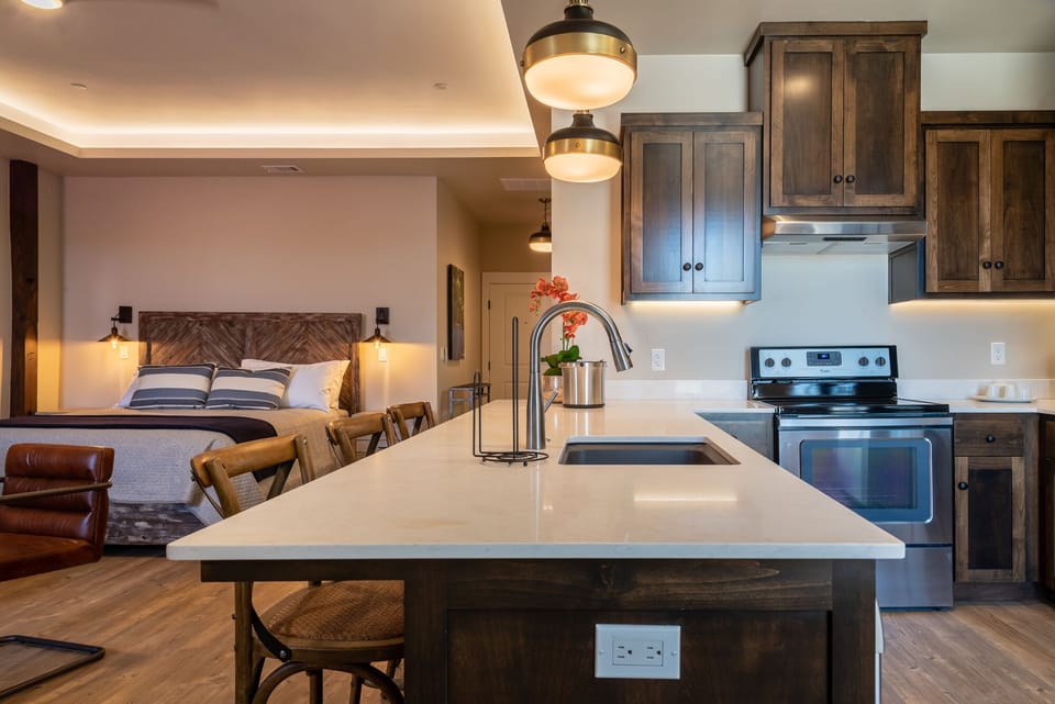 Large Stone Kitchen Countertops Make Cooking and Serving Easy