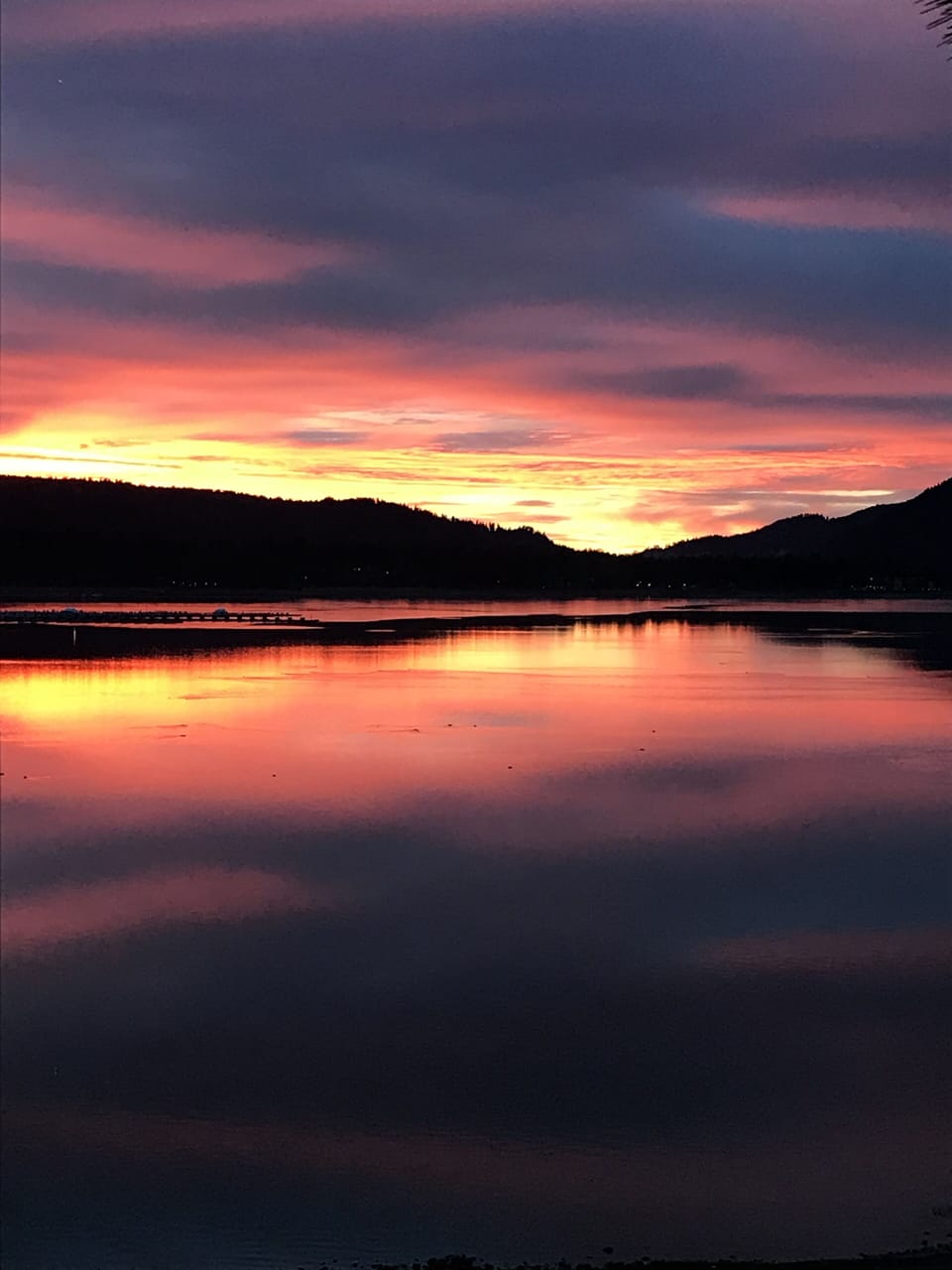 Big Bear sunsets from the cozy firepit upper deck will dazzle everyone