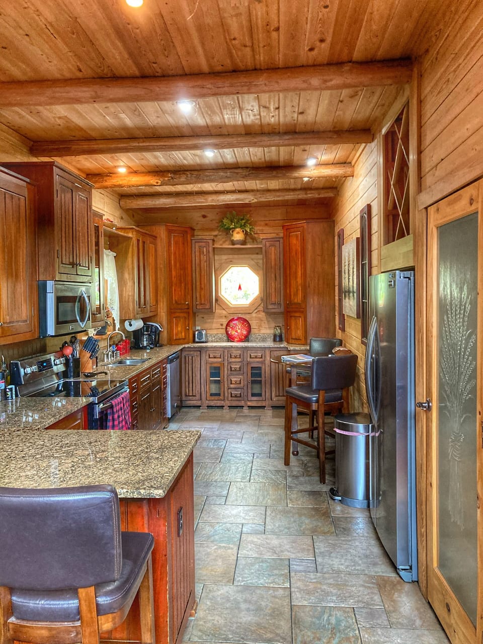 Large fully equipped kitchen with room for multiple cooks