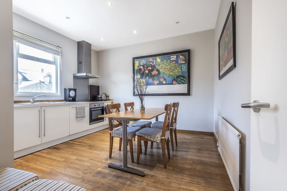 Kitchen with seating and all modern conveniences