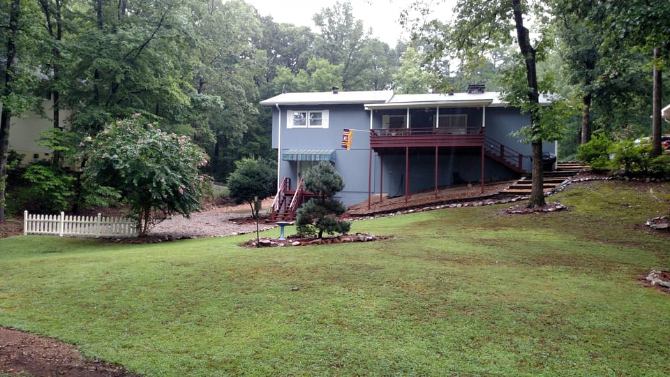 Large back yard for children to play