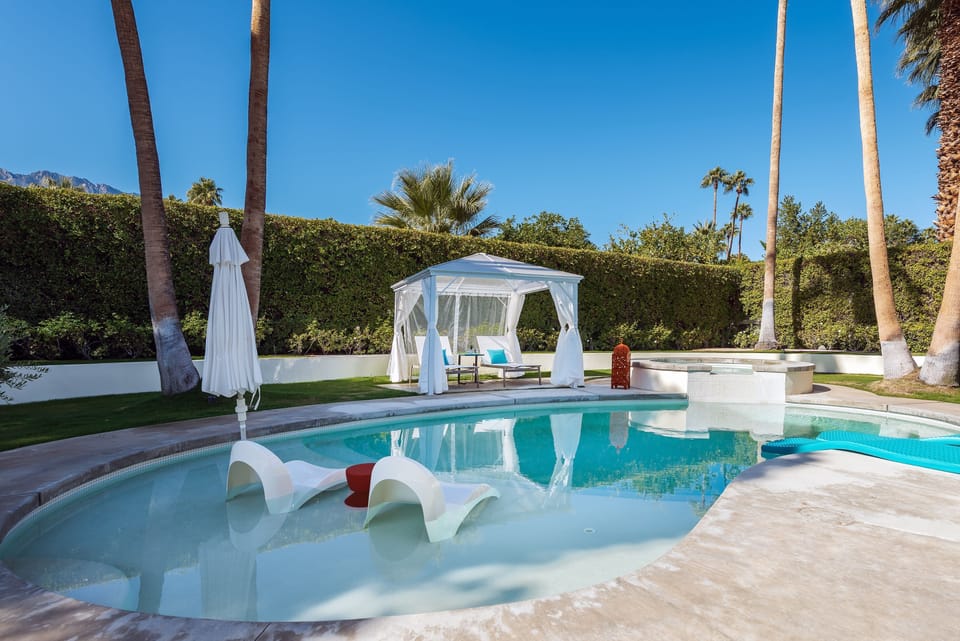 Saltwater Pool with Tanning Shelf, Cabana, Raised Saltwater Spa