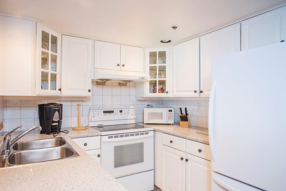 The kitchen comes equipped with everything you need to self-cater.
