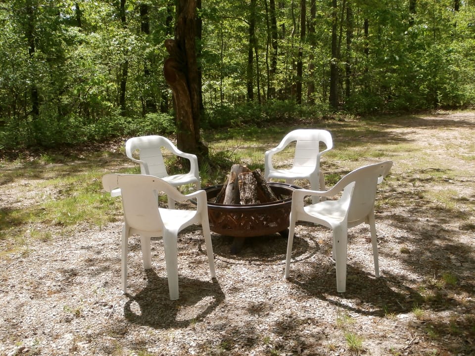 Gathering around the fire pit, a great way to to spend an evening. 