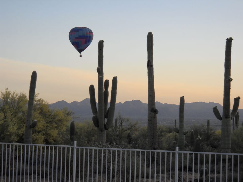 View of the Tortolita Mountains from the pool area