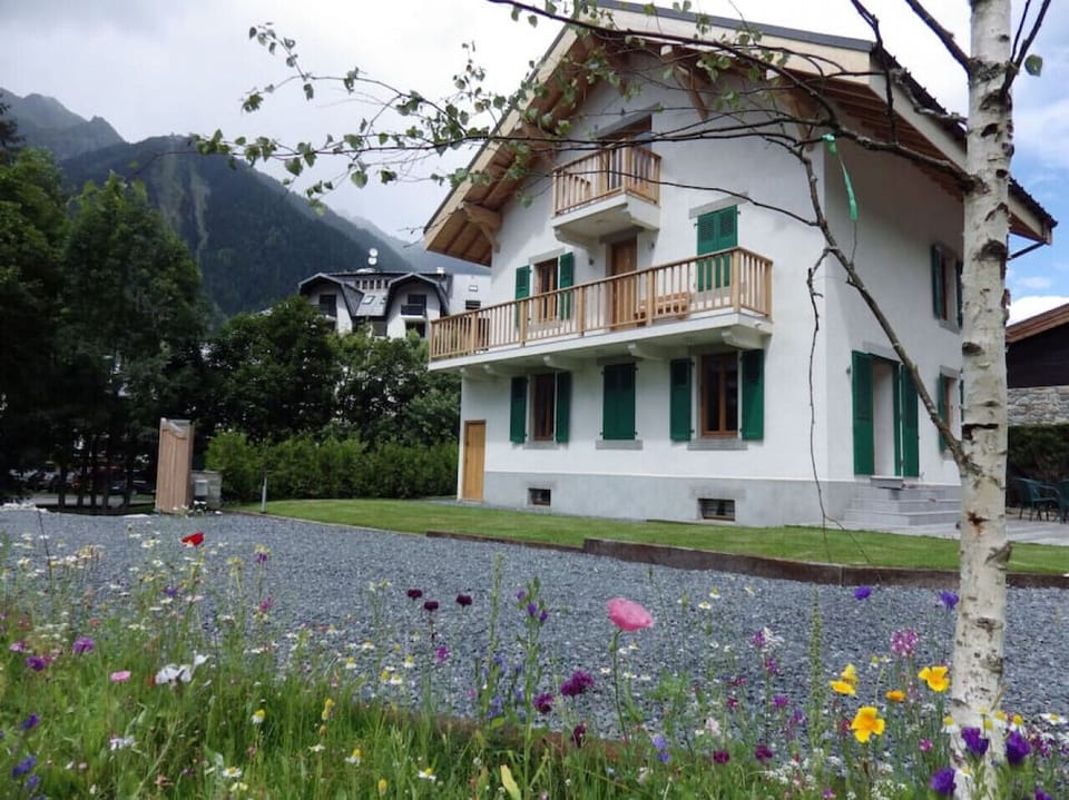 Secure garden with free parking shared with our Penthouse Apartment