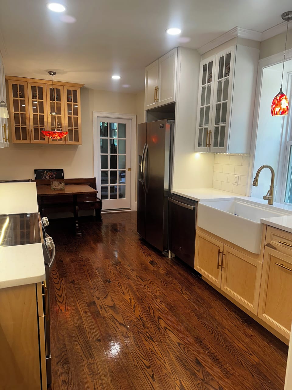 Newly renovated kitchen with new appliances.