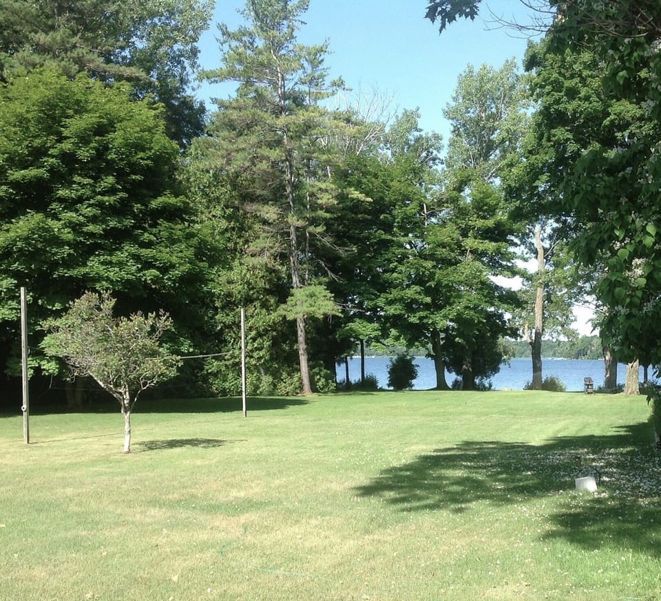 Badminton/volley ball court with beautiful lake view