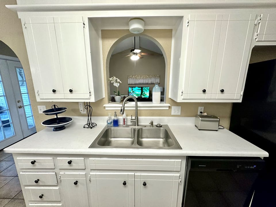 All the appliances: toaster, fridge, dishwasher.