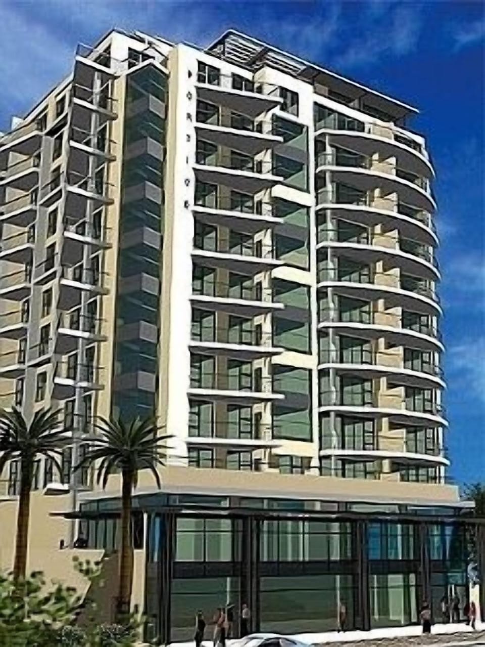 The building from the front