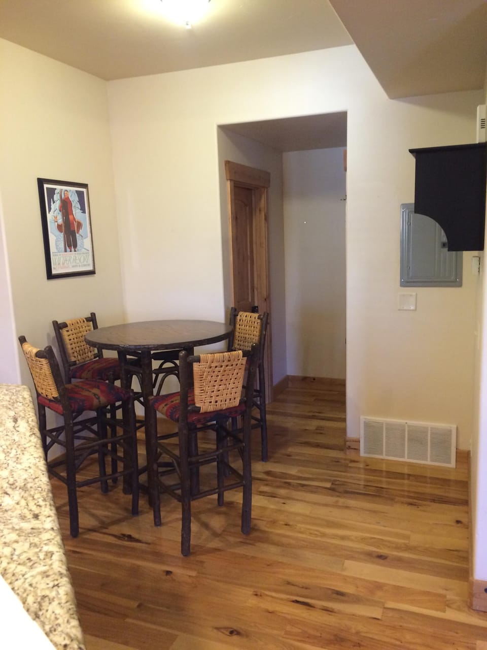 Lower floor kitchen nook