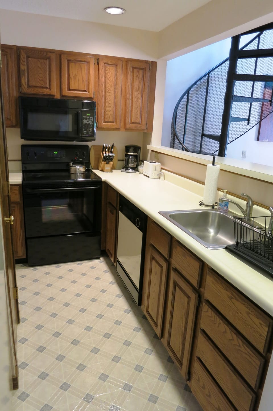 Our galley kitchen is well-stocked!