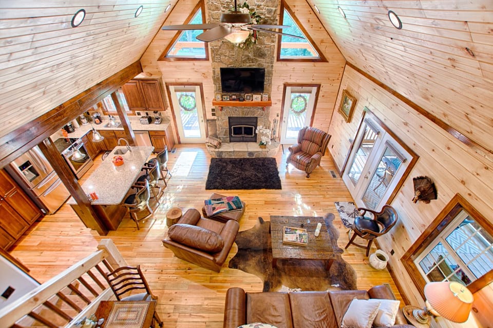 Living room and kitchen area 