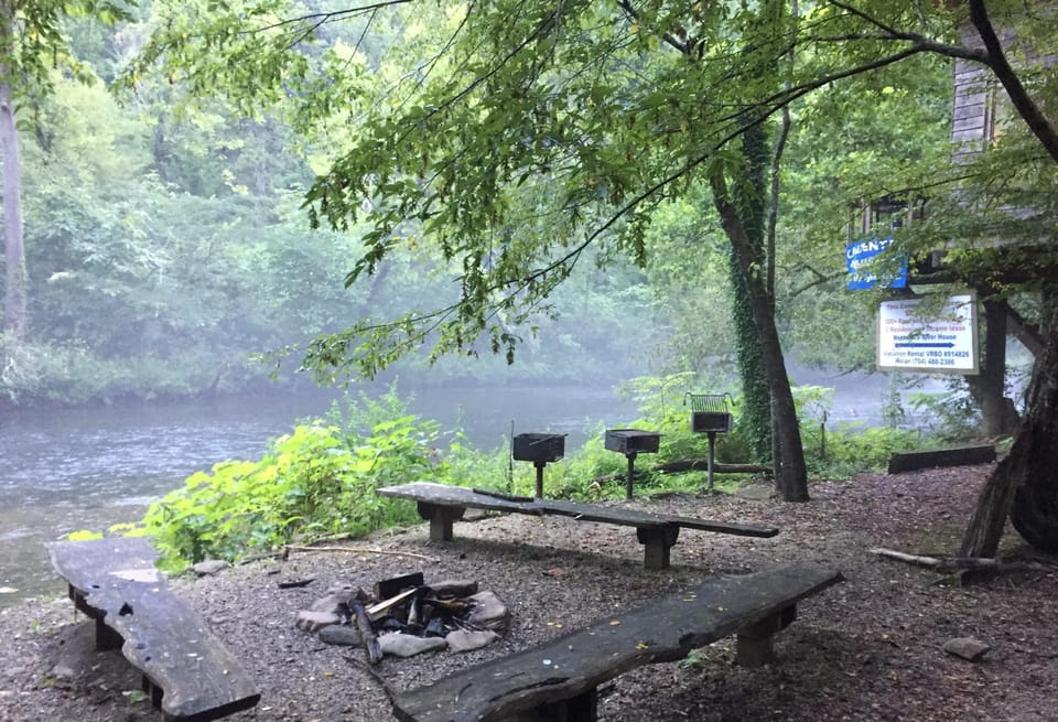 Fire pit & grill area