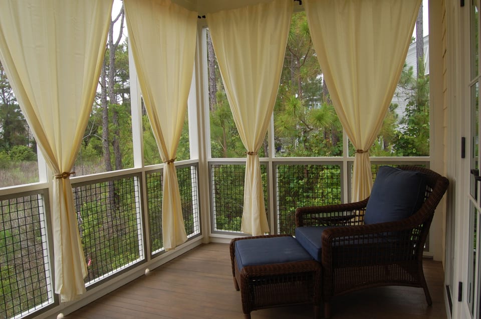 Screened porch off master bedroom