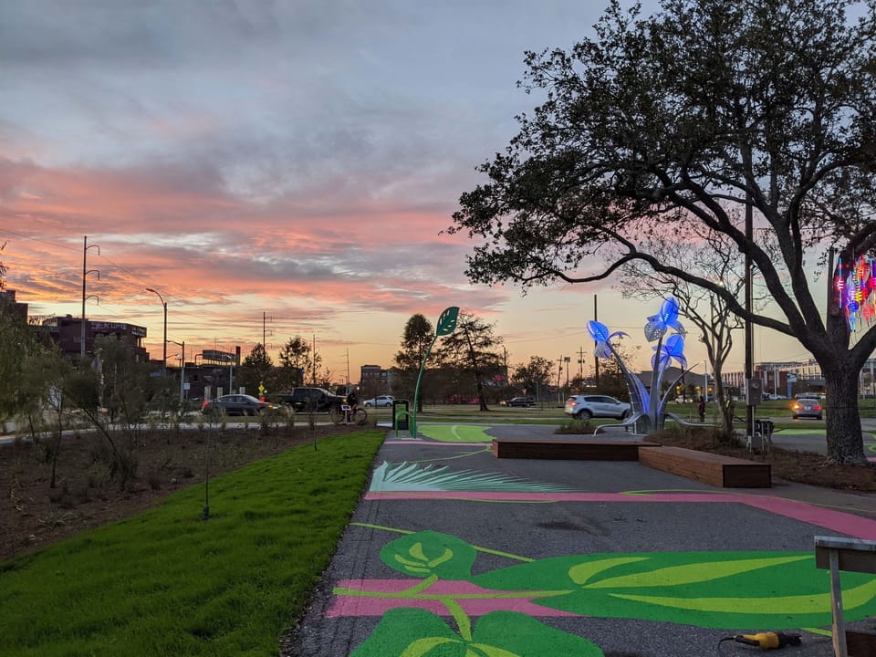 Lafitte Greenway - beautiful trail and park that goes from the bayou all the way to the Quarter. 5 blocks away